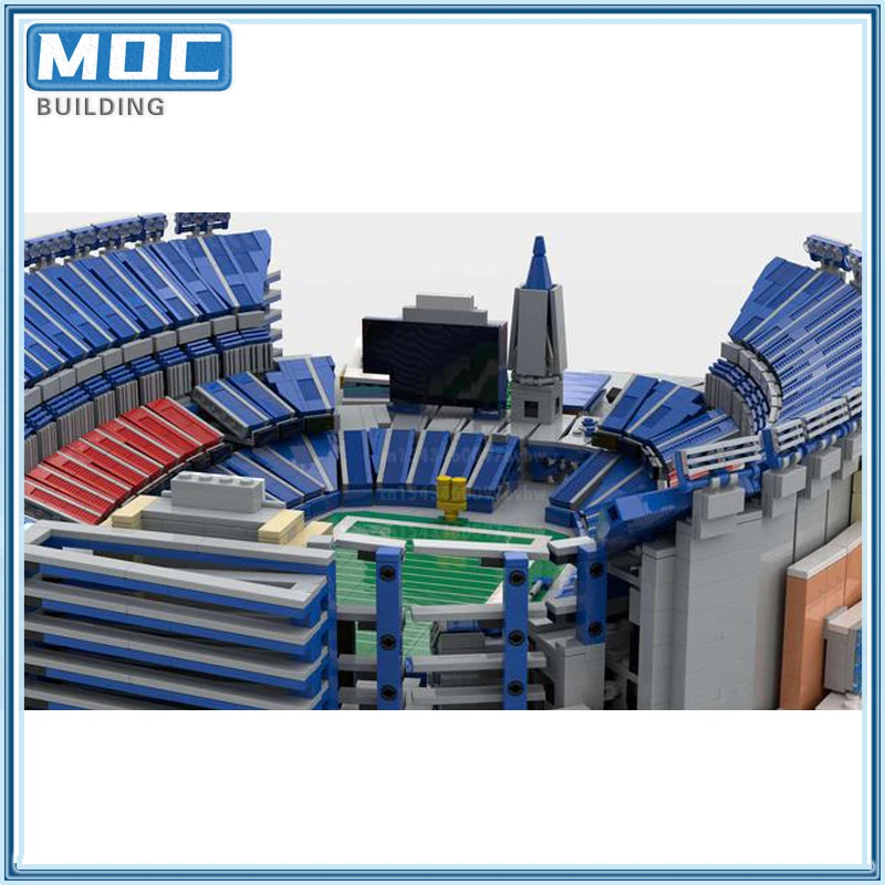 Moc Building Blocks New England Football Stadium Street View DIY Assemble Bricks Toys Architecture Childrrn Holiday Gifts