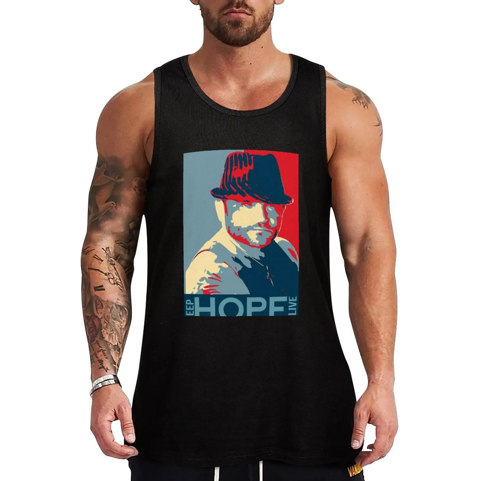 CBS Survivor Russell Hantz Poster- Keep Hope Alive Tank Top, débardeur résistant à la sueur, vêtements de sport qui évacuent l'humidité