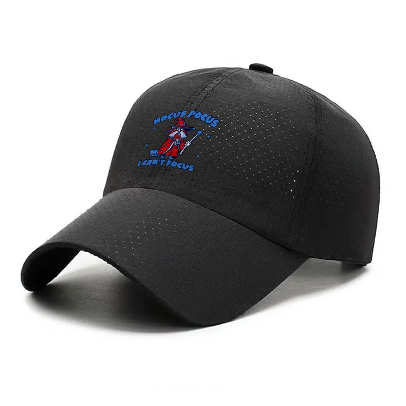 Hocus Pocus Cant Focus Witch Quick Dry Baseball Cap Unisex Breathable Hat for Men Women Teens