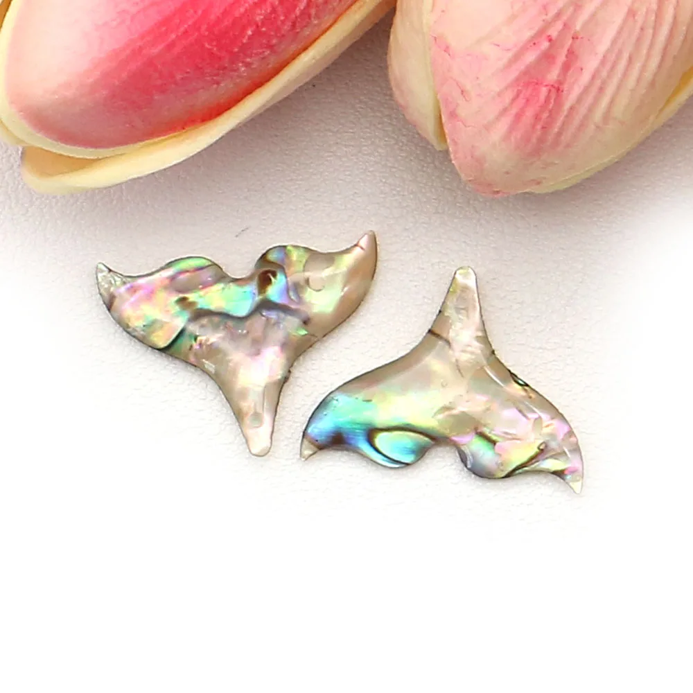 5 قطع رائعة الذيل على شكل أذن البحر قذيفة الراتنج الايبوكسي الحرفية ثقب واحد المعلقات DIY المتخصصة الأزياء قلادة القرط الإكسسوار #5