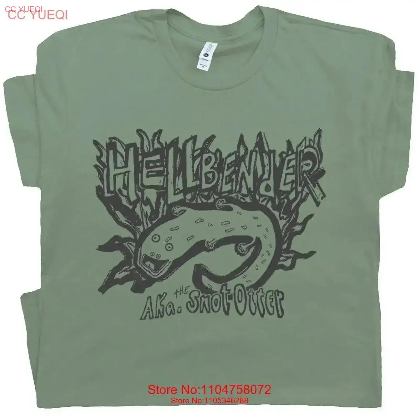 Hellbender T-Shirt Amphibian for Salamander Lizard Vintage Washed Lässige Streetwear Atmungsaktiv Stilvolle Grafik Vintage Washed