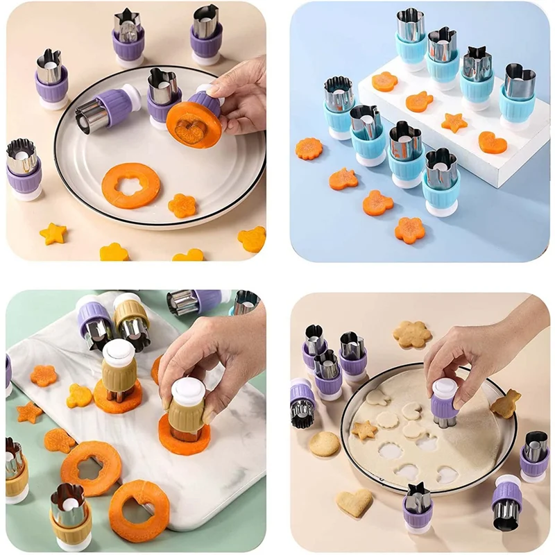 

Формочки для овощного печенья типа L74A, формочки для фруктового печенья с защитной ручкой для вечерние выпечки (синие)