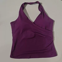 Soutien-gorge de sport sexy à col en V pour femme, couleur chair, avec bretelles croisées, débardeur de yoga confortable et respirant pour le sport 5