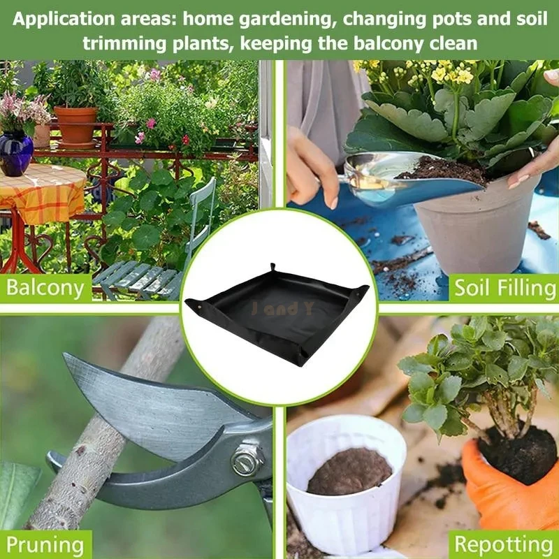 30/50/100cm Pot Transplant Pad Foldable Gardening Planting Pad Waterproof Plant Potting Pad Reusable Replanting Pad