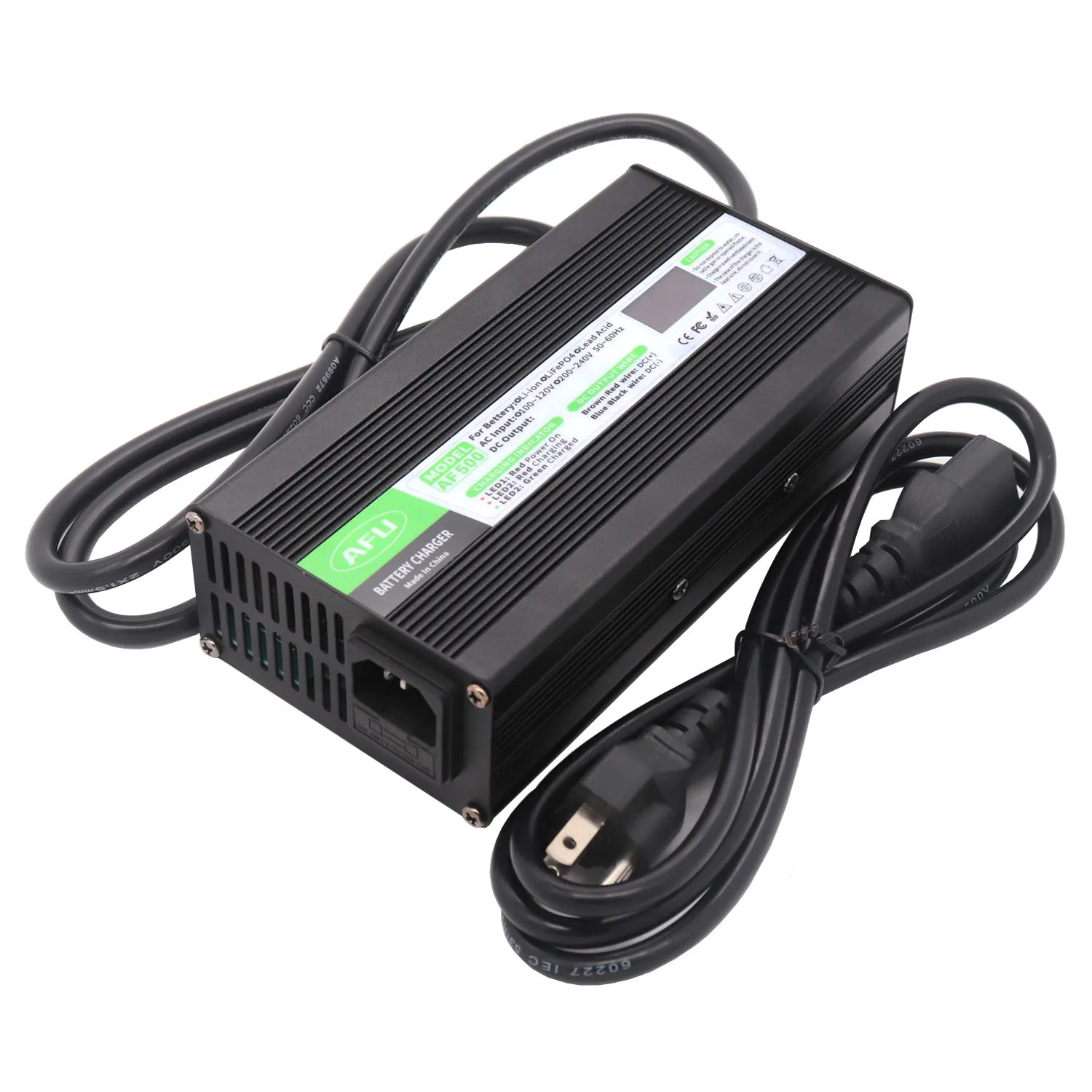 29.2V 15A Charger Smart Aluminum Case Is Suitable For 8S 25.6V 24V Outdoor LiFePO4 Battery With OLED Display Fast Charger