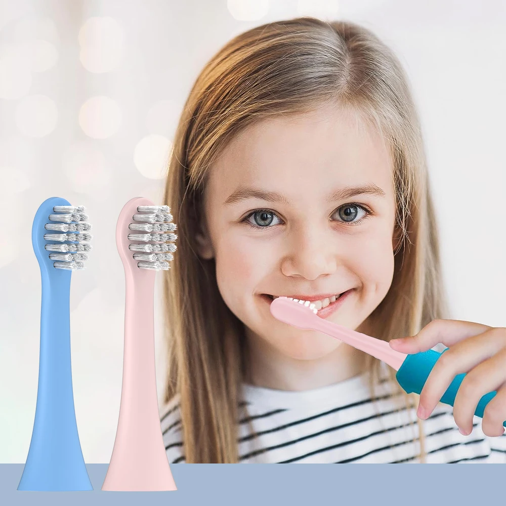 Kids Replacement Toothbrush Heads Compatible with Philips Sonicare Electric Toothbrush, Soft Bristles Brush Head for HX6042/94