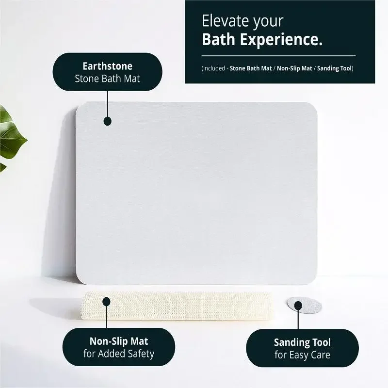 حصيرة الحمام حجر البساط ماصة دياتومي حجر السجاد حجر حمام للحمام عدم الانزلاق التجفيف السريع دياتوميت دش الحصير #5