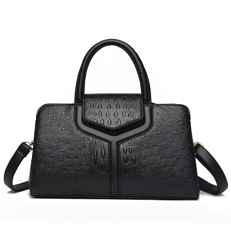 

Luxury Brand Designer Genuine Leather Handbags Large Capacity Women Shoulder Bags Crocodile Pattern Tote Purse Shoulder Bag H42