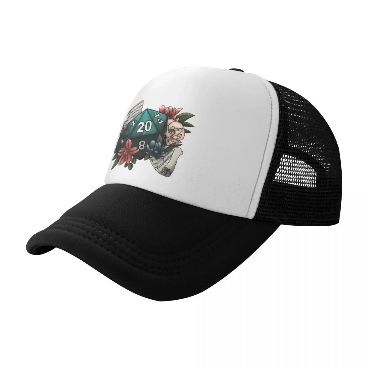 New Personalized D20 Gaming Dice Baseball Cap Outdoor Women Men's Adjustable DnD Game Trucker Hat Spring Dad
