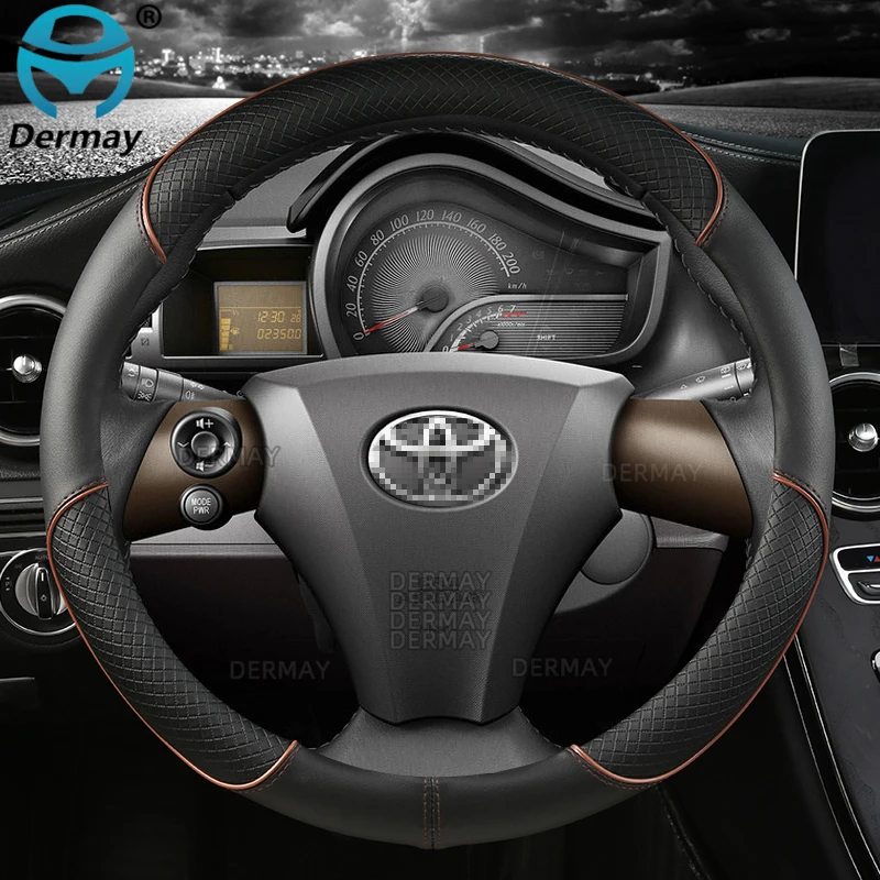 for Toyota IQ Scion iQ Singulato iC30 Car Steering Wheel Cover Non-slip PU Leather Auto Accessories Fast Shipping