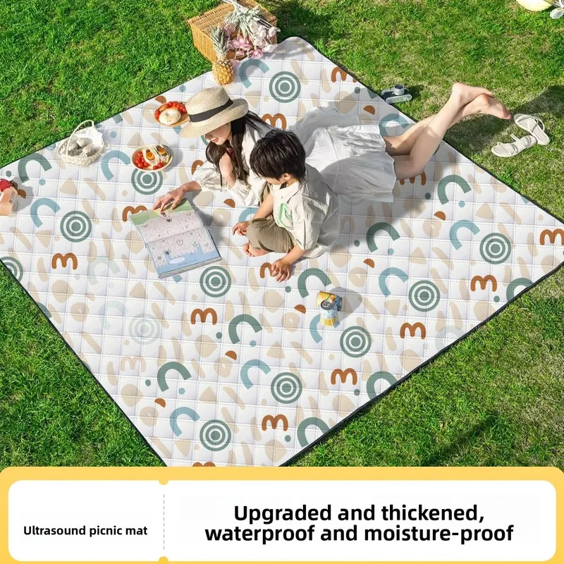 New Large Thick Picnic Blanket Waterproof‑proof Rainproof Portable Outdoor Camping Spring Picnic Beach Tr