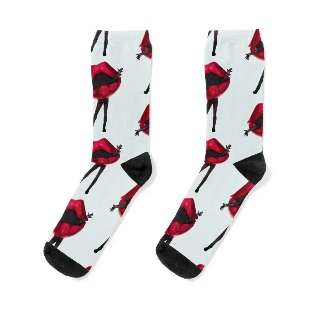 Masked Singer US Season 4 Costume - Lips Socks Crossfit crazy warm winter Male Socks Women's