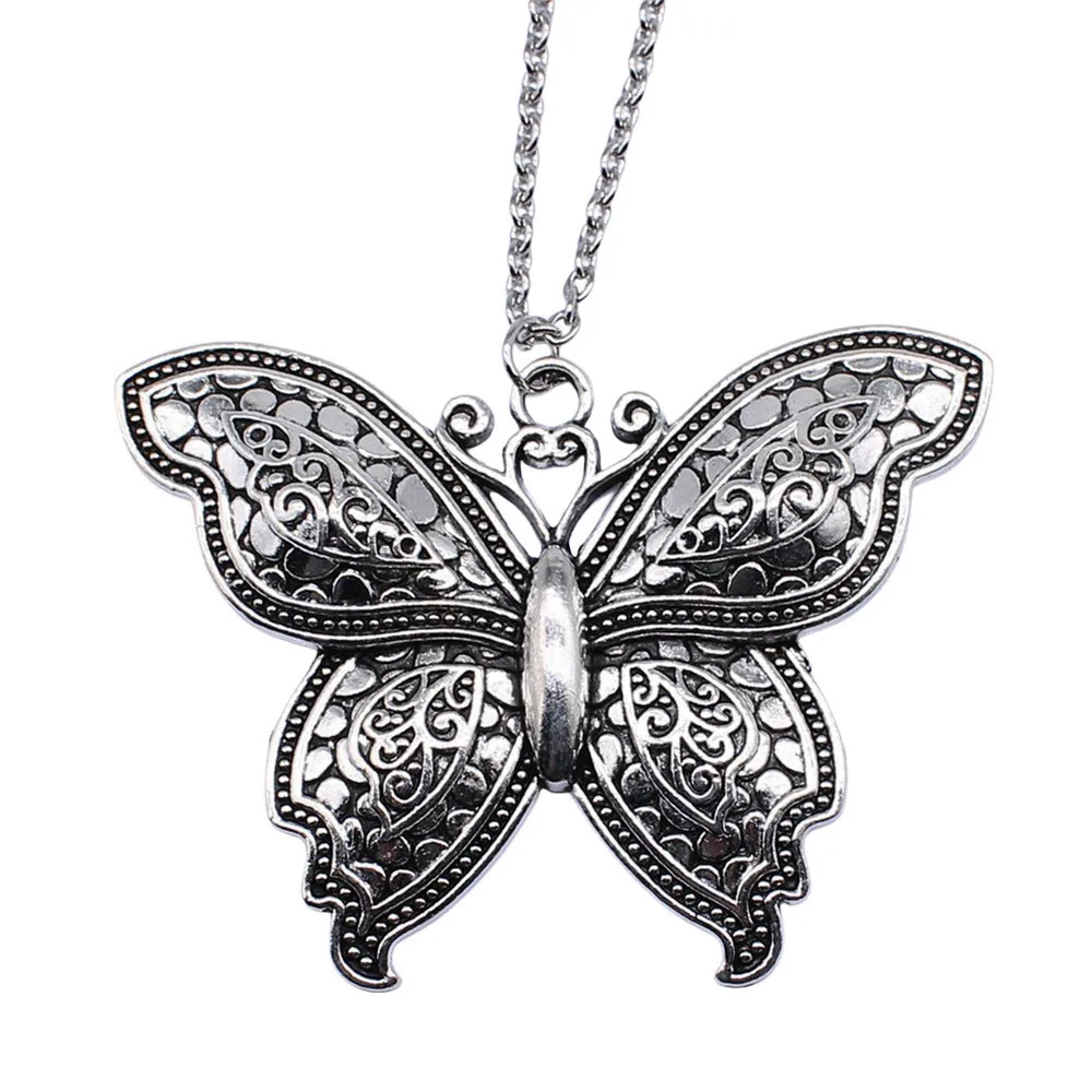 New Fashion Antique Silver Color Flying Animal Insect Necklace Butterfly Dragonfly Bee Cicada view 4