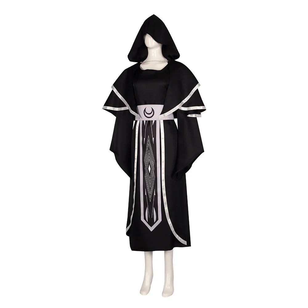 Halloween Pastor Godfather Cosplay Costume Muslim Role Play Robe Death Priest Cloak Black Set Party Mardi Gras Fancy Dress