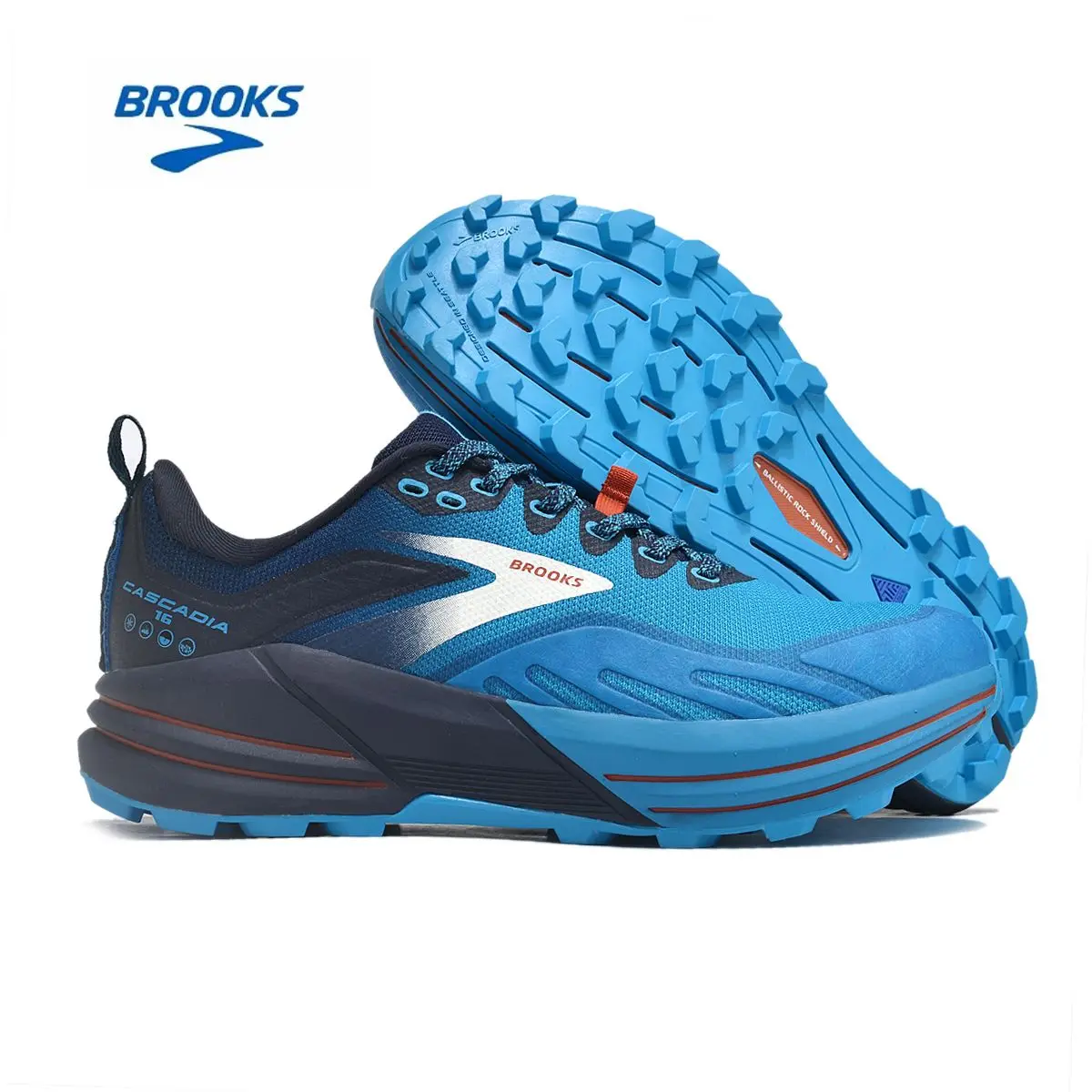 BROOKS Cascadia 16 Running Shoes Oyster Mushroom Alloy Ora Men Women Long-Distance Road Sport Training Casual Sneakers