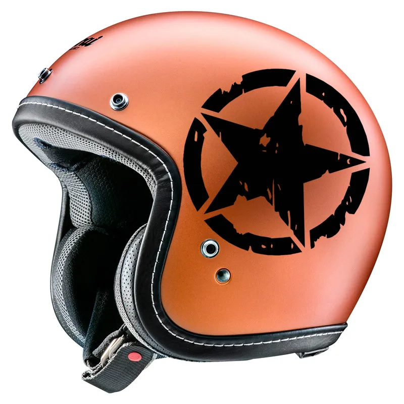 Adesivo in vinile stella a cinque punte per moto per decalcomanie per casco motore Decor adesivi stella a cinque punte