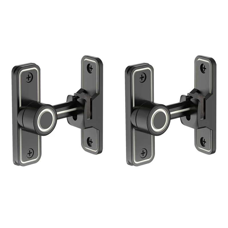 2X Heavy Duty Gate Latches 90 Degree Right Angle Barn Door Lock Antitheft Sliding Door Lock Latch For Garden Luminous