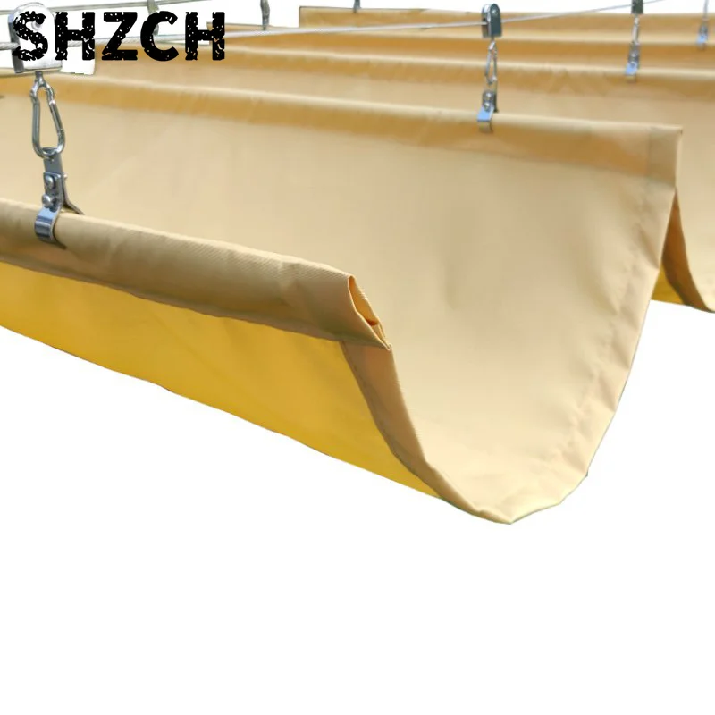 Custom Waterproof Retractable Wave Canopy For Outdoor Pergola Garden Swimming Pool,Terrace Telescopic Shading Sail Sun Cover