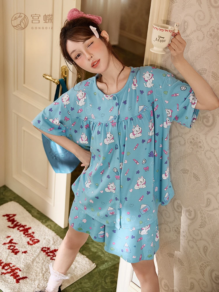 ropa-de-dormir-de-algodon-puro-de-manga-corta-con-estampado-de-mary-ropa-de-casa-con-dibujos-animados-para-mujer-ropa-de-verano-para-el-hogar