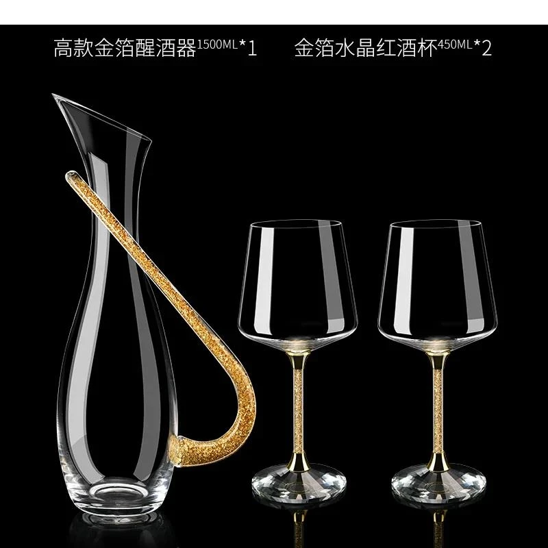 الشمال ضوء فاخر الذهب احباط كريستال زجاج كأس و الدورق مجموعة الأسرة حزب بار النبيذ الشمبانيا كوكتيل #6