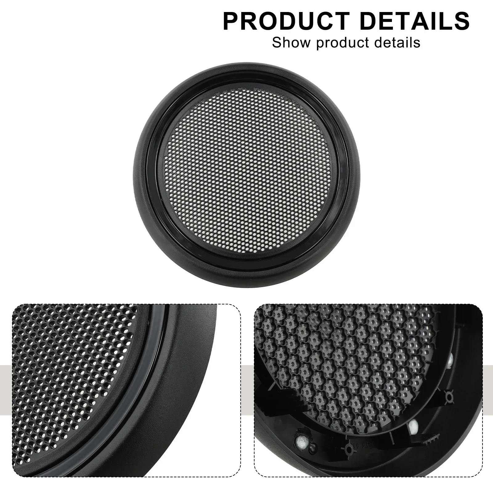 

Car Audio Upgrade Beige ABS Speaker Cover ABS Speaker Grill Replacement Protection OEM Speaker Grille Black Electroplated Finish