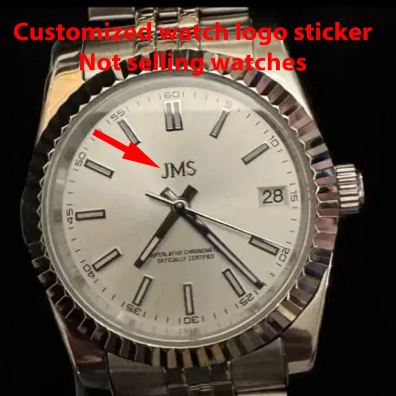 Custom Watch Logo Transfer Gold Metal Dial Sticker Small Silver Brand Label Personalized Mini 3D DIY Name Carve Flat Thin Raised
