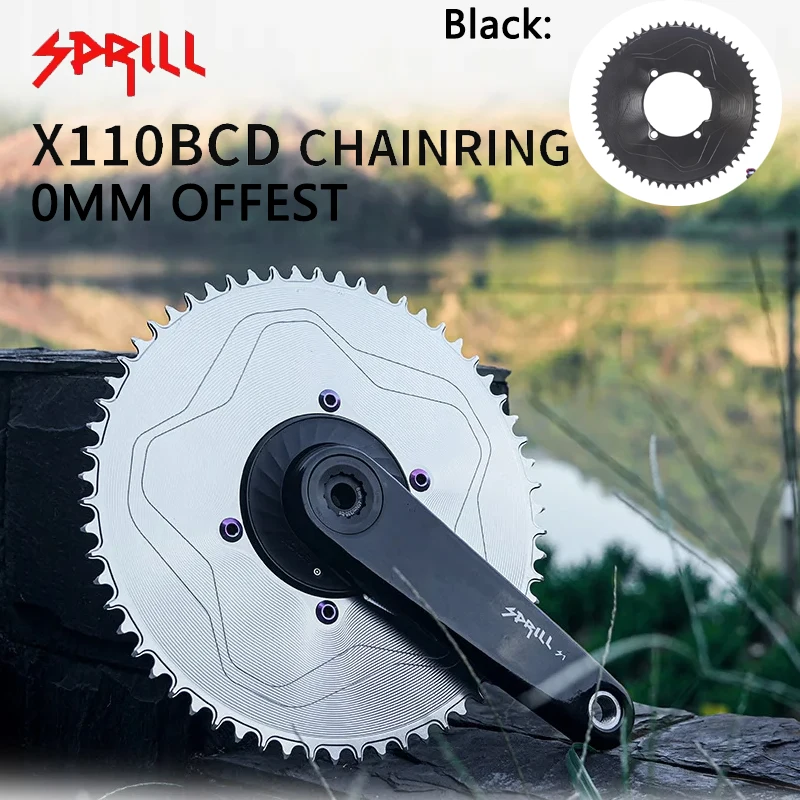 

PASS QUEST X110BCD Bike Chainring - Reinforced Narrow-Wide Design 56-66T for Road/MTB Bikes (High-Strength Thickened Sprocket)