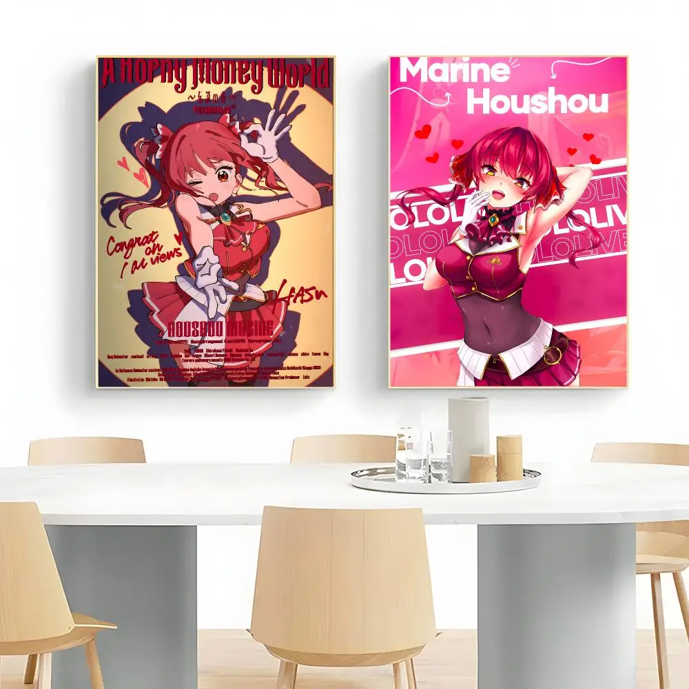 virtual singer h-Houshou Marine Poster Wall Art Print Decorative Mural Home Decor Gift Unframed