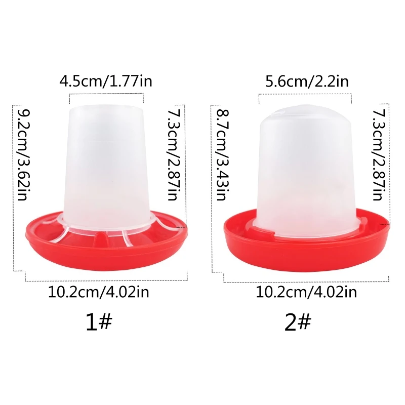 Chick Feeder Waterer พลาสติกทนทานแรงโน้มถ่วง Feeding น้ำขนาดเล็ก Jar เครื่องจ่ายอาหารสำหรับนกสัตว์ปีก Dropship