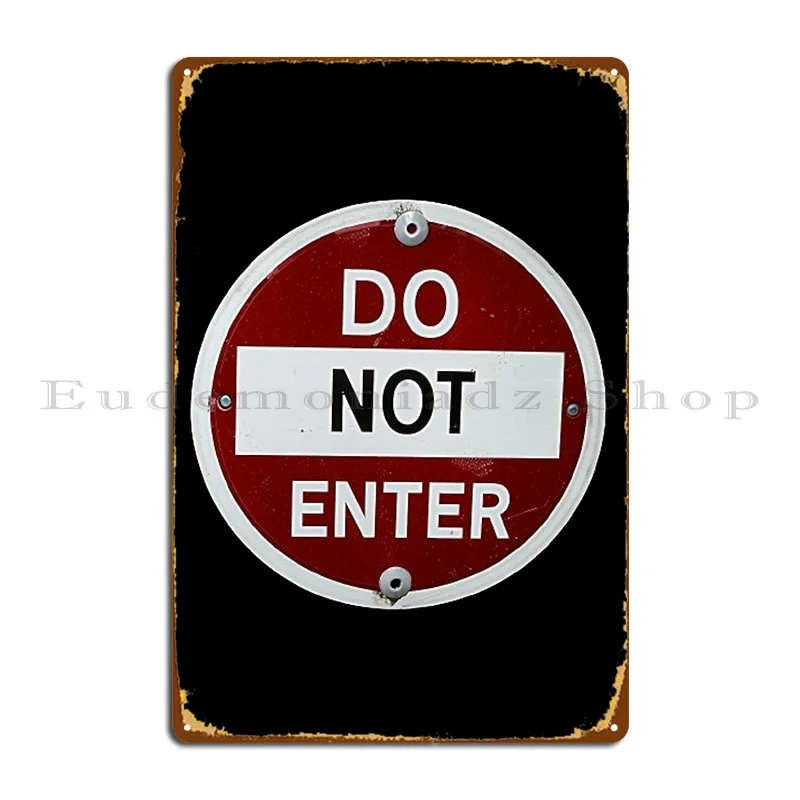 Işareti sanat 11 siyah arka plan girmeyin Metal işareti oluşturmak özelleştirilmiş sinema parti oluşturmak teneke işareti Poster