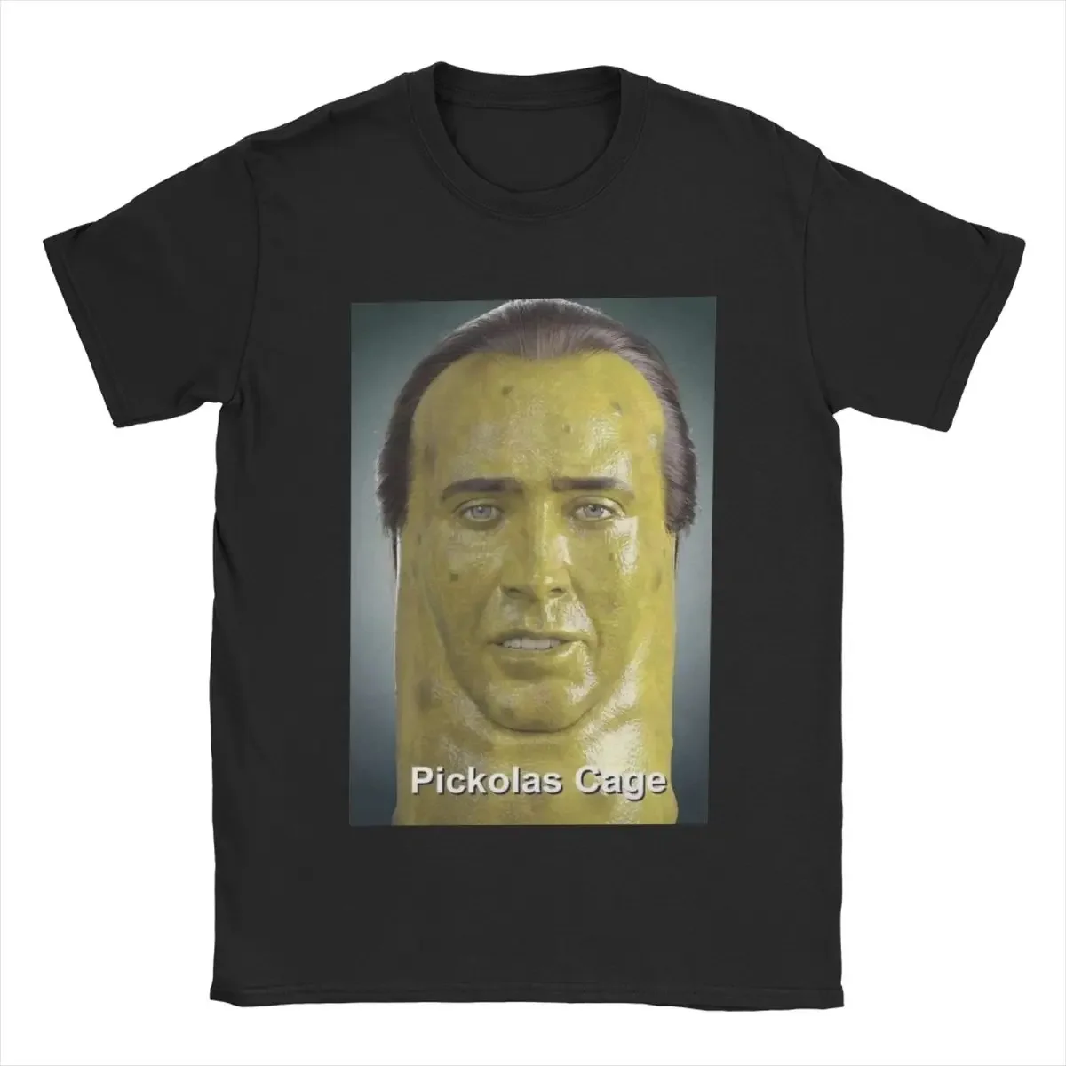 Men's Picolas Cage Nicolas Cage T Shirts Pure Cotton Clothes Funny Short Sleeve Crewneck Tees Printed T-Shirt