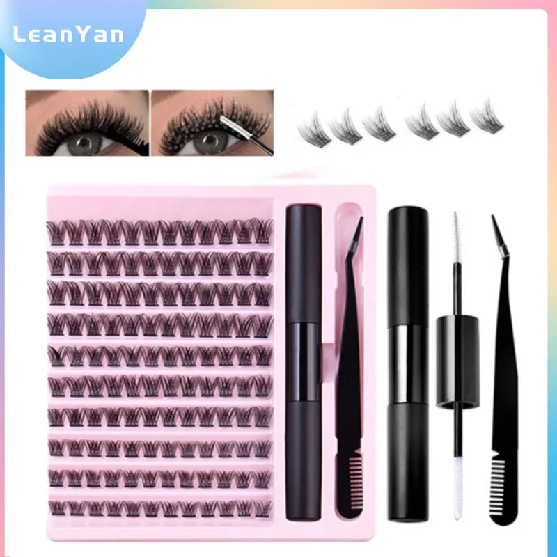 Juego de pestañas postizas de maquillaje de alta calidad, Kit de extensiones de pestañas, bricolaje, Belleza