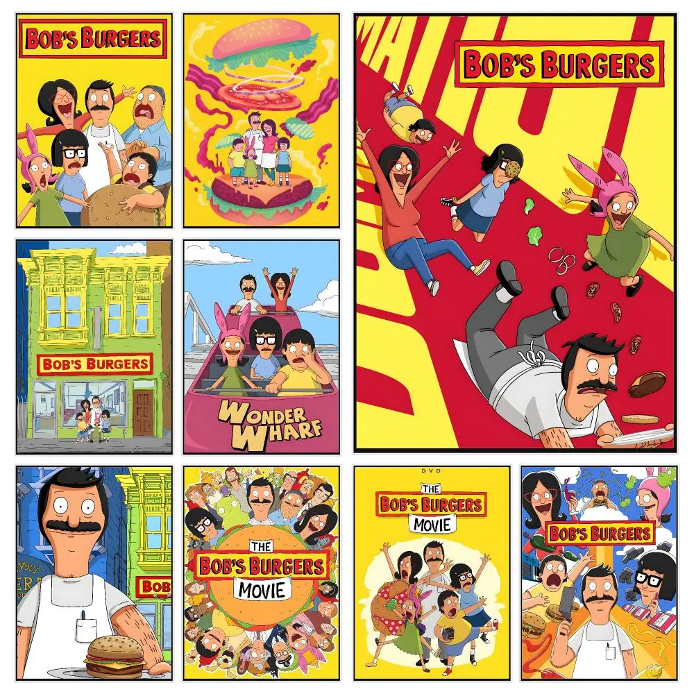 Comedy Animation Bob's Burgers Poster Trendy Aesthetic Wall Decor for Dorm & Bedroom