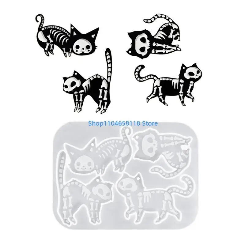 

Милые кошки череп силиконовый лист плесень Хэллоуин