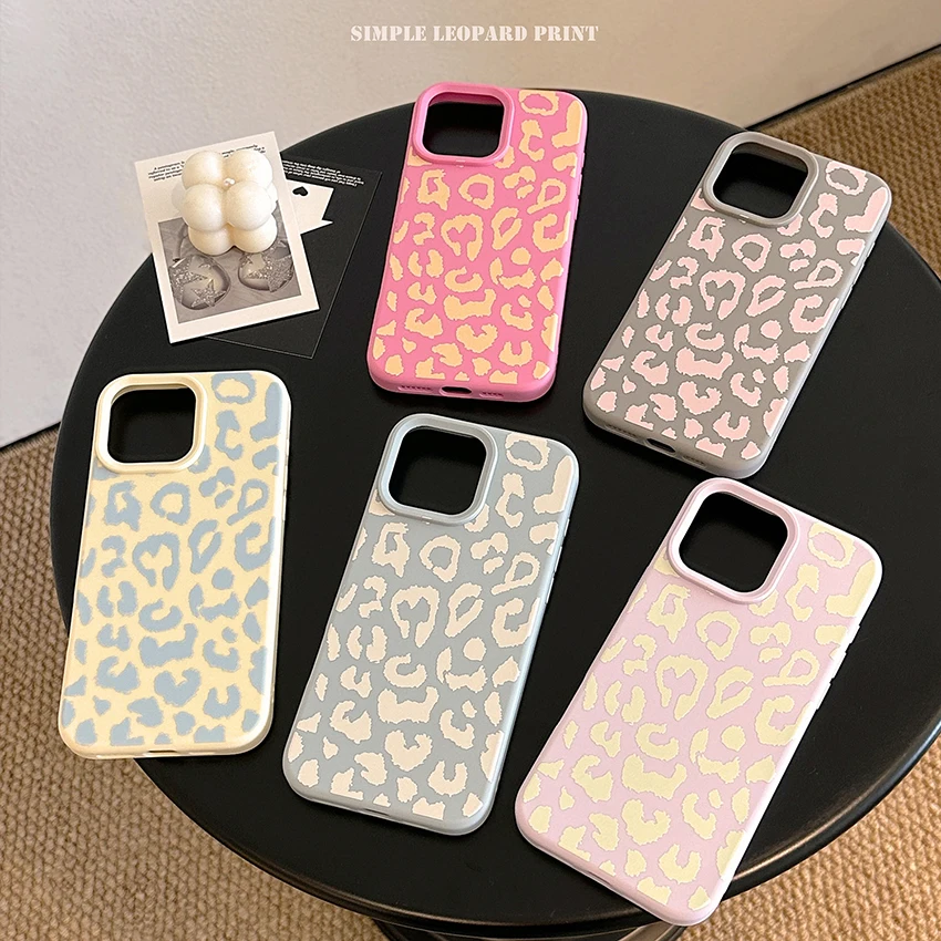 

Colorful Leopard Print Phone Case For Iphone 17 16 15 14 13 Pro 12 11 Max Plus 16Pro Tide Cool Phone Case Creative 15Pro Cover