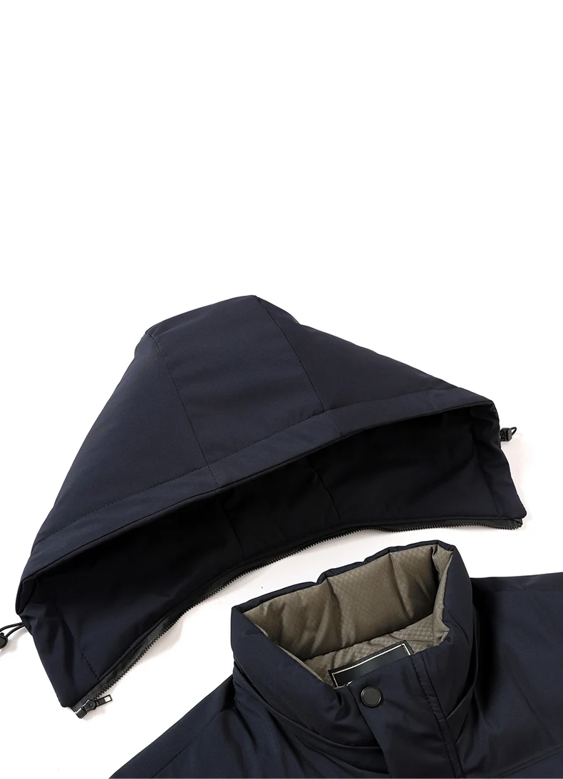 Winter Keep Warm Thickening Solid Coat Outdoors Fashion Removable Hat Jacket New Fashion Casual Comfort Windproof Men Parka