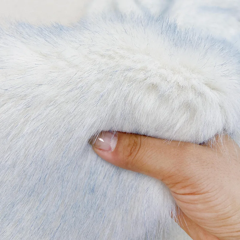 Farbverlauf Faux Fuchs Pelz Kurze Jacke Frauen Winter Flauschigen Mantel Tasche Revers Plüsch Pelz Mäntel Pelzigen Künstliche Mantel Streetwear