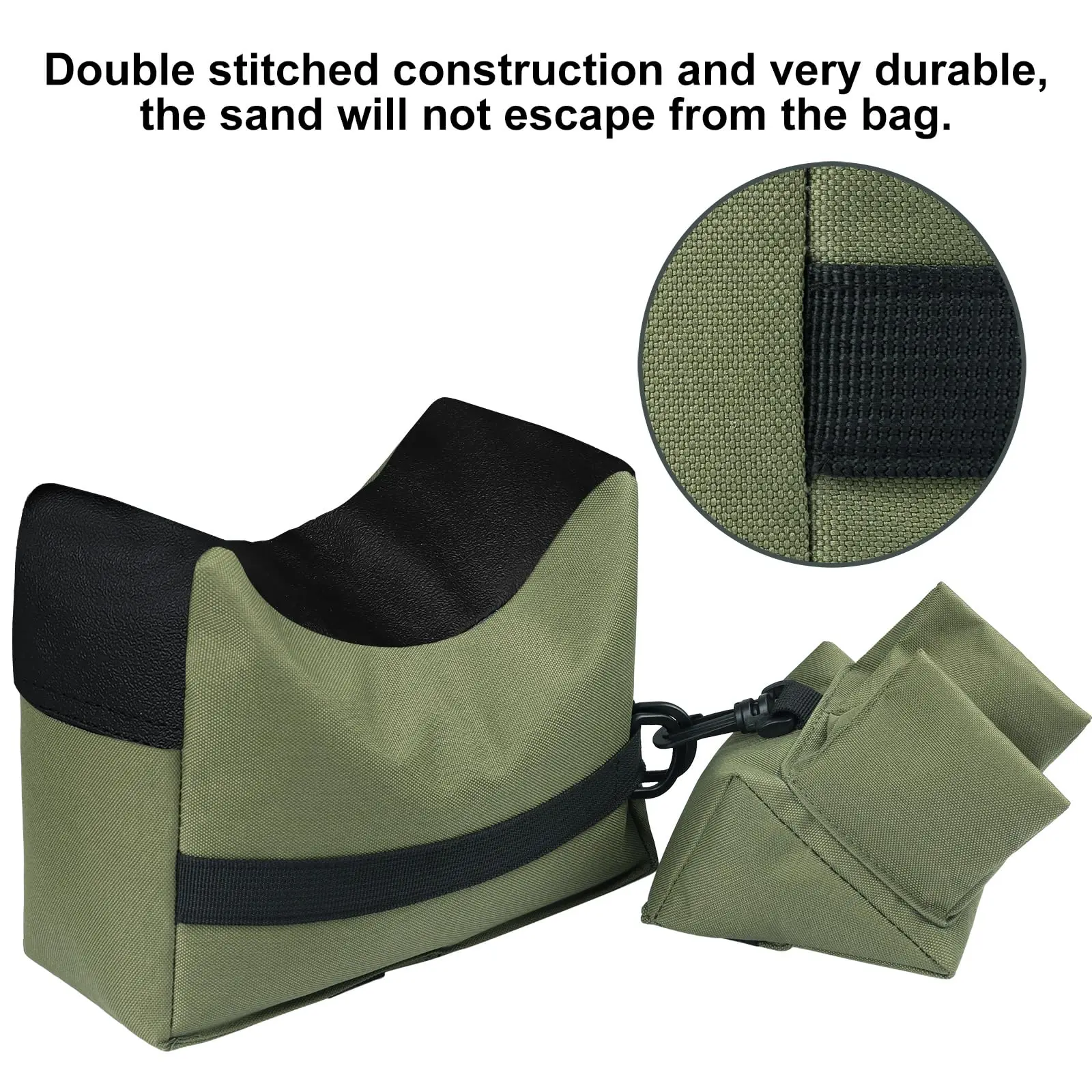 أكياس راحة الرماية التكتيكية في الهواء الطلق غير مملوءة الجبهة الخلفية الراحة الرمل حزمة دعم التصوير الفوتوغرافي لصيد بندقية CS Airsoft