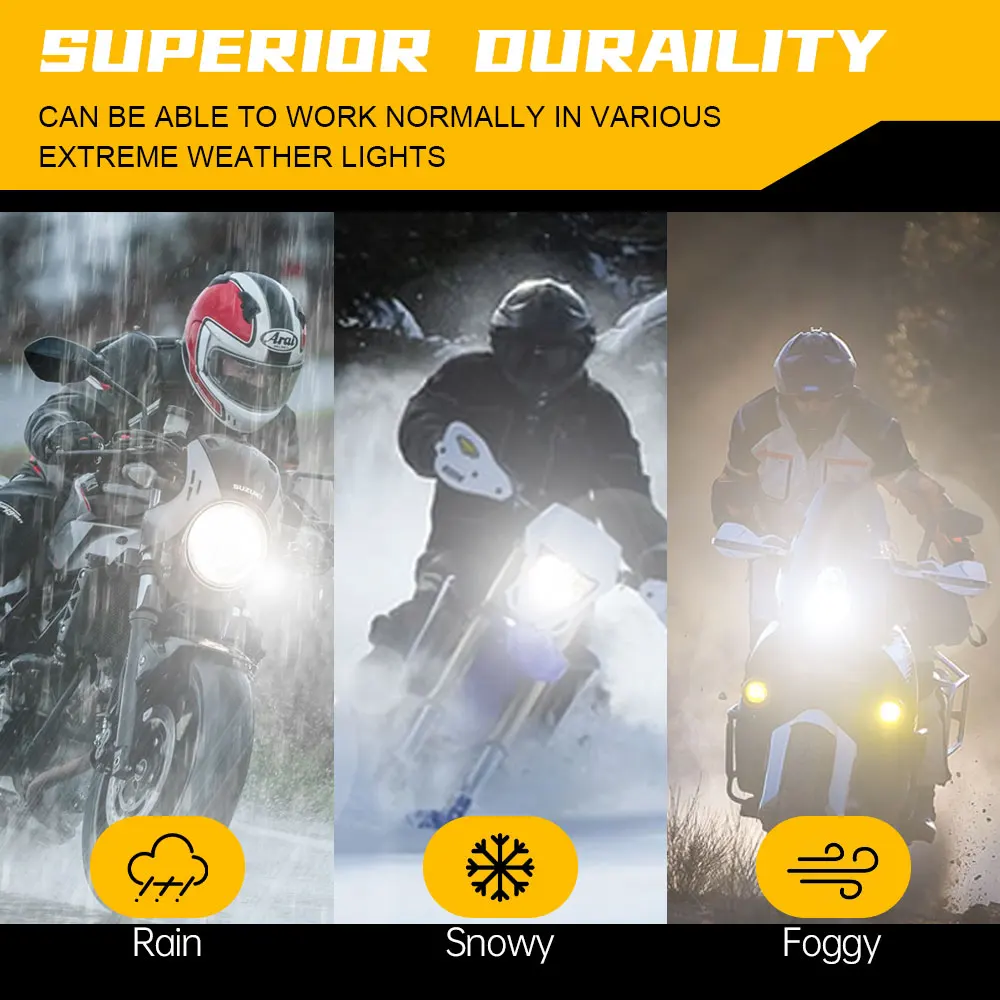 BMTxms 9003 H4 Led Motorcycle Headlight 12V 1pcs Led Moto Bulbs 10000LM Super Bright 6000K White Motorbike Head Lamp Accessories