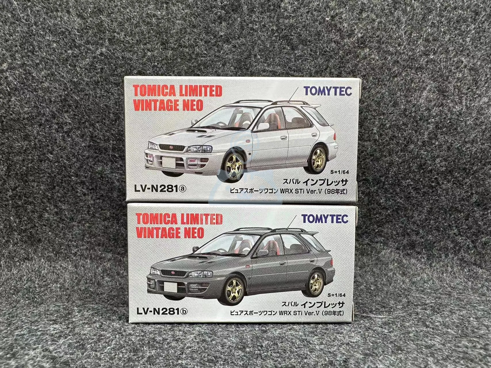 TAKARA TOMY TOMICA 1:64 TLV LV-N281a/b WRX STi Subaru alloy compression shaft miniature model, adult decoration, birthday gift