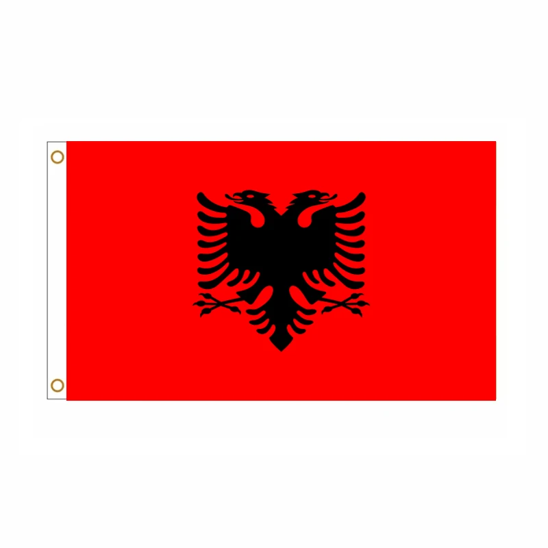 5 Pcs/lot Republic of Albania National Flag 90x150cm Albania National Flag wholesale