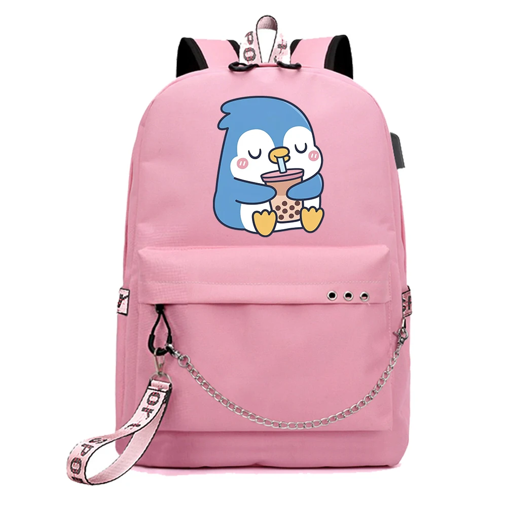 Niedlichen Pinguin Trink rucksack Frauen Männer beliebte Mode Reisen kawaii Rucksäcke Outdoor Sport Schult asche