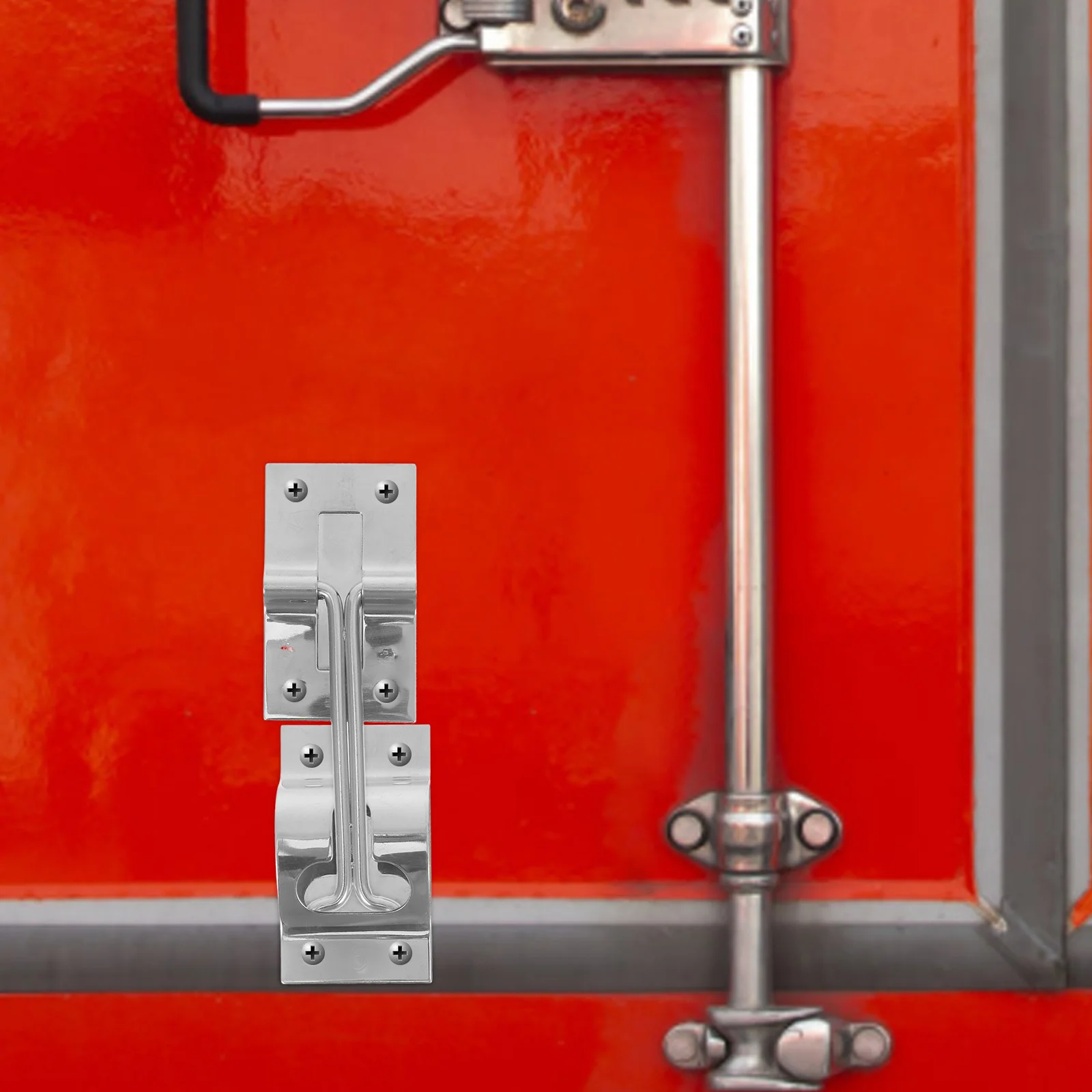 

1 комплект, сверхмощный дверной держатель для автофургона из нержавеющей стали, защелка, безопасный грузовой прицеп, прочная защелка для двери прицепа, замена 4 дюйма