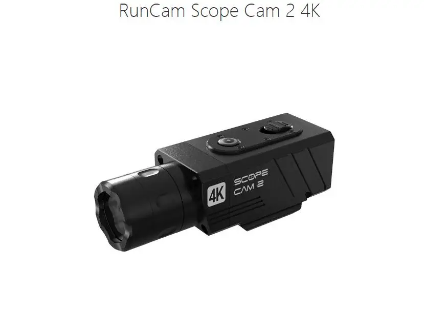 RunCam Scope Cam 2 4K SCOPECAM2-4K-L40 Aluminium housing IP64 Waterproof 4XDigital Zoom 30fps Airsoft Tactical Paintball Hunting