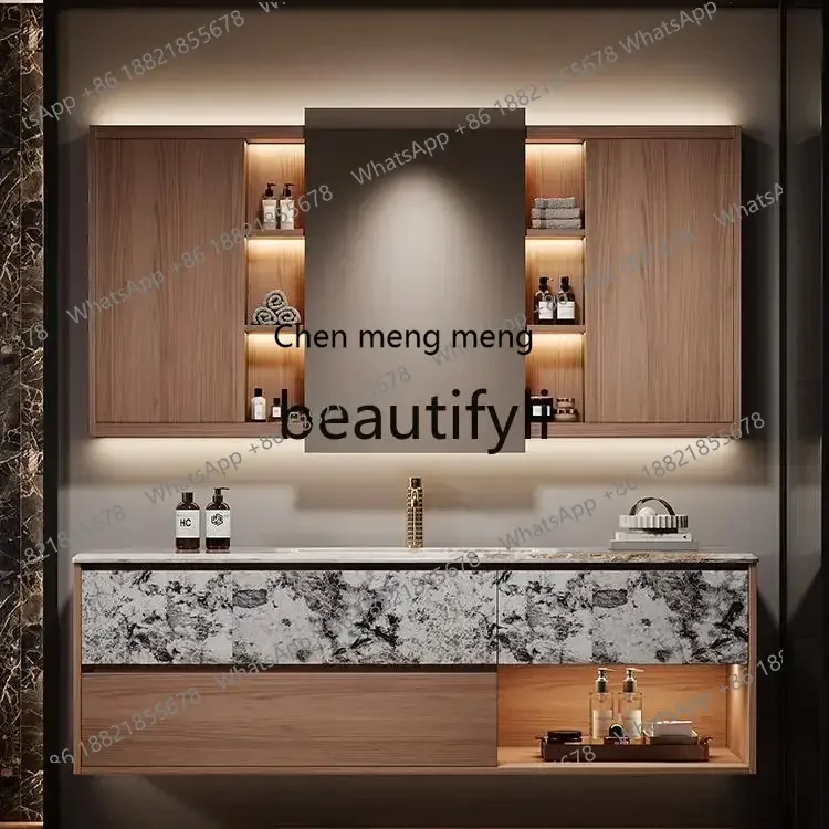 

N178 C Italian bathroom cabinet combination luxury stone under the counter ceramic basin toilet washbasin cabinet