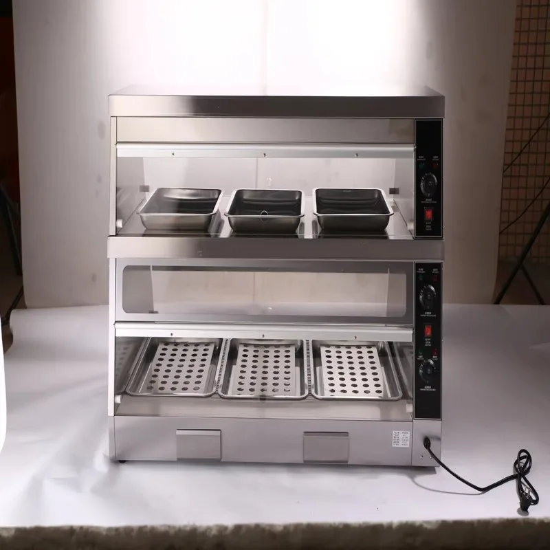 Energy-Saving Electric Heating 200L Capacity Warming & Holding Food Insulation Display Cabinet with 1-Year Warranty