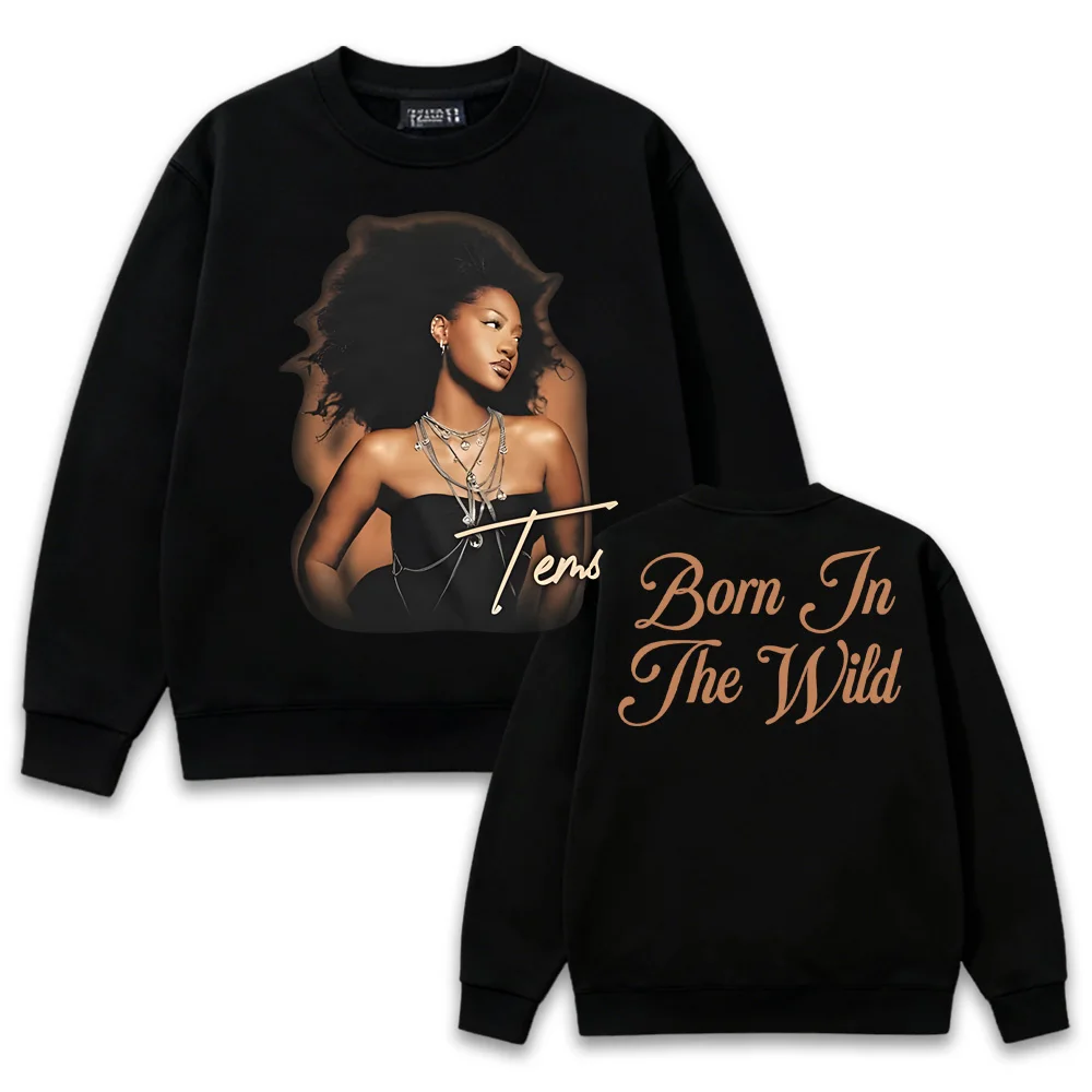 

Официальный товар TEMS Born in the Wild Tour с круглым вырезом, новинка 2025 года, осенне-зимние модные толстовки, эстетичная толстовка, высокое качество