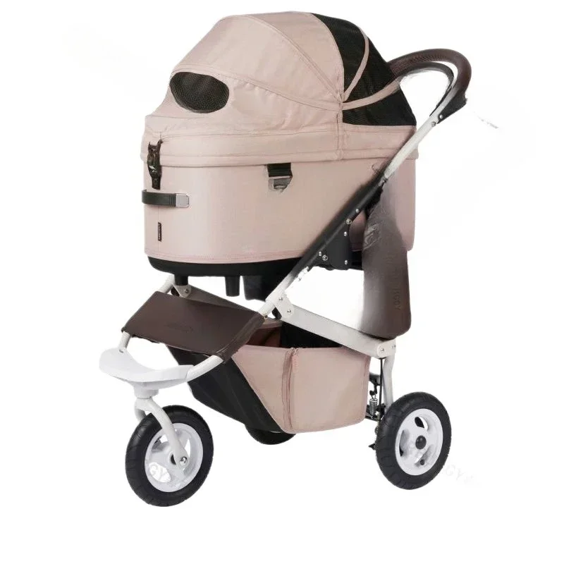 

Pet cart, foldable split handbrake