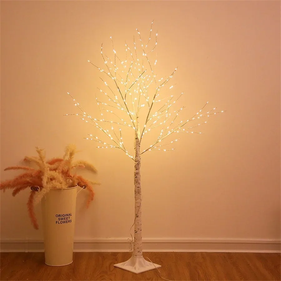 Árbol de abedul blanco con alambre de cobre, 1,8 M, 400 LED, guirnalda de  luces artificiales, árboles, árbol de Navidad al aire libre, espectáculo de  luces, decoración de guirnalda / Iluminación para festivos, image size:900x900