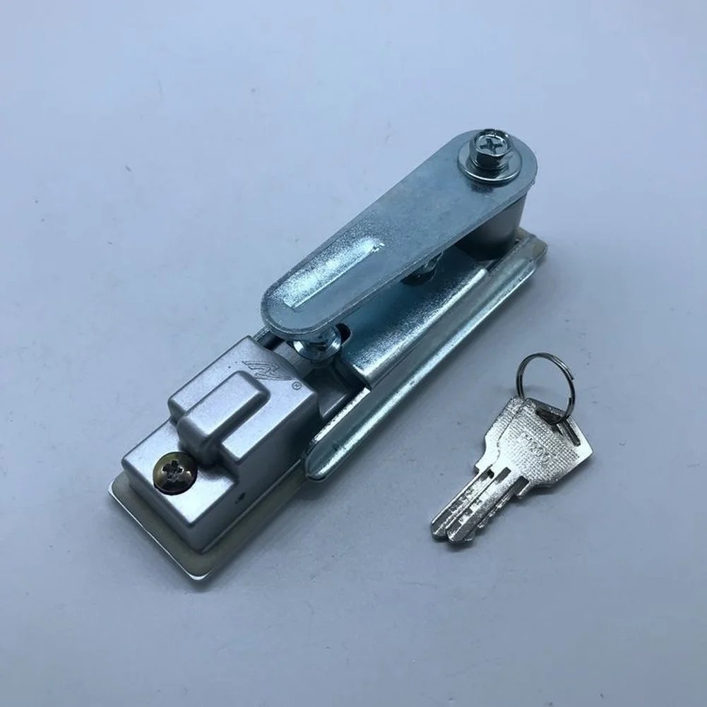 1pc Industrial Electric Panel Lock Zinc Alloy Silver Flat Cabinet Lock For Electric Boxes Power Distribution Cabinets